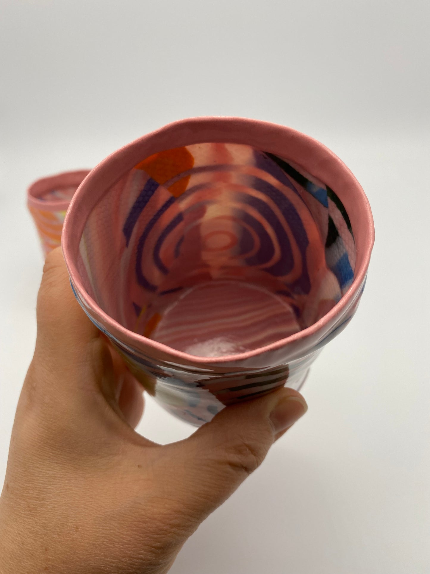 Rainbow Ripple Tumblers, Set of Two