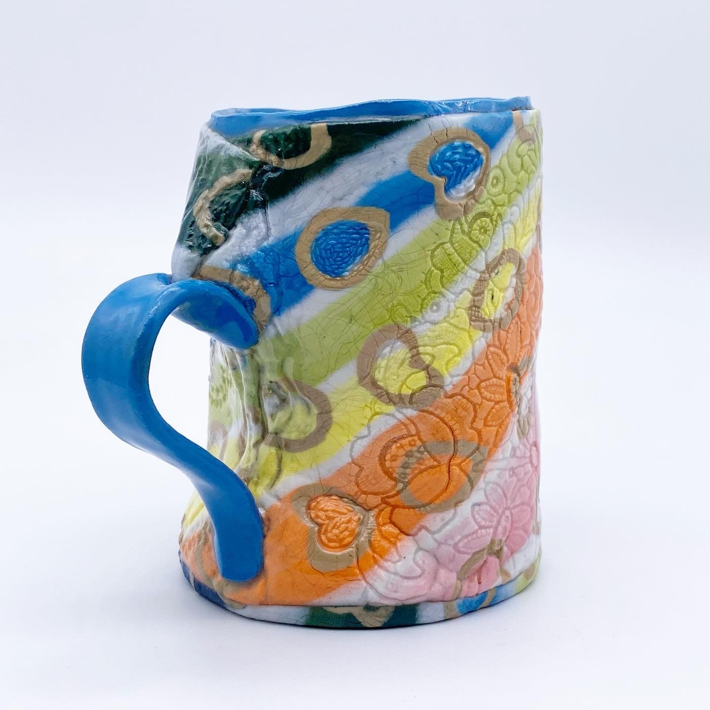 Hearts and Raindrops Rainbow Mug