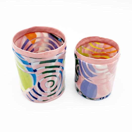 Rainbow Ripple Tumblers, Set of Two