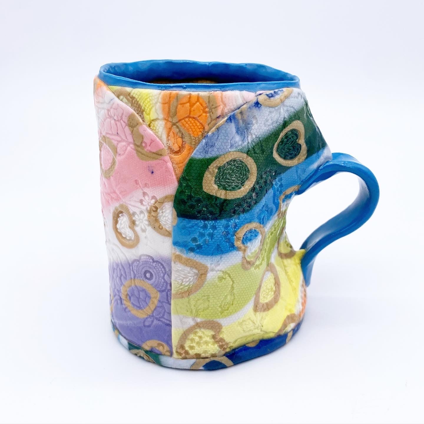 Hearts and Raindrops Rainbow Mug