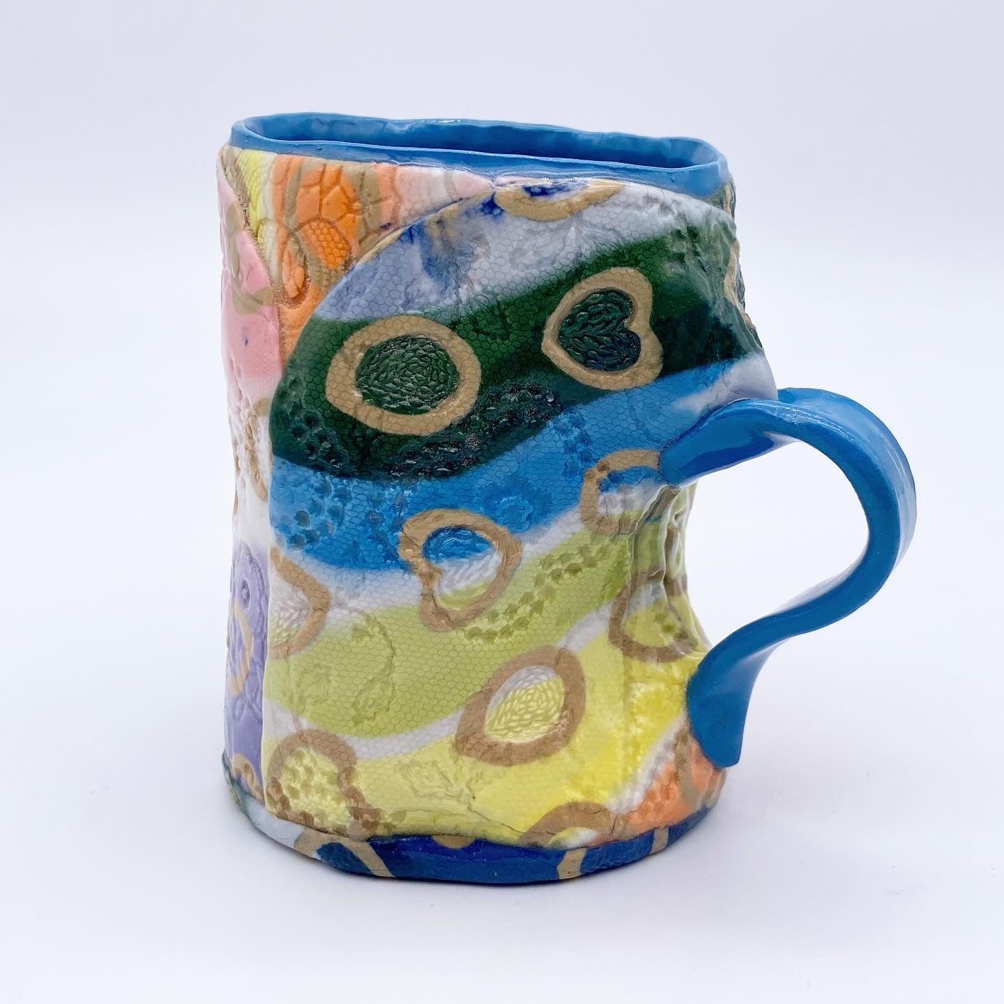 Hearts and Raindrops Rainbow Mug